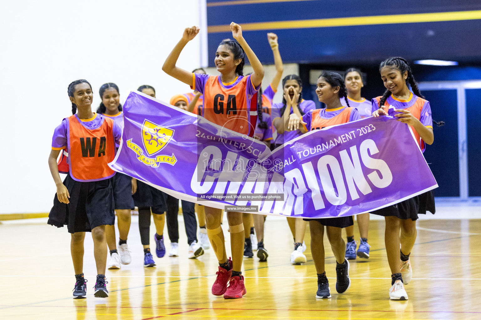 Final of 24th Interschool Netball Tournament 2023 was held in Social Center, Male', Maldives on 7th November 2023. Photos: Nausham Waheed / images.mv