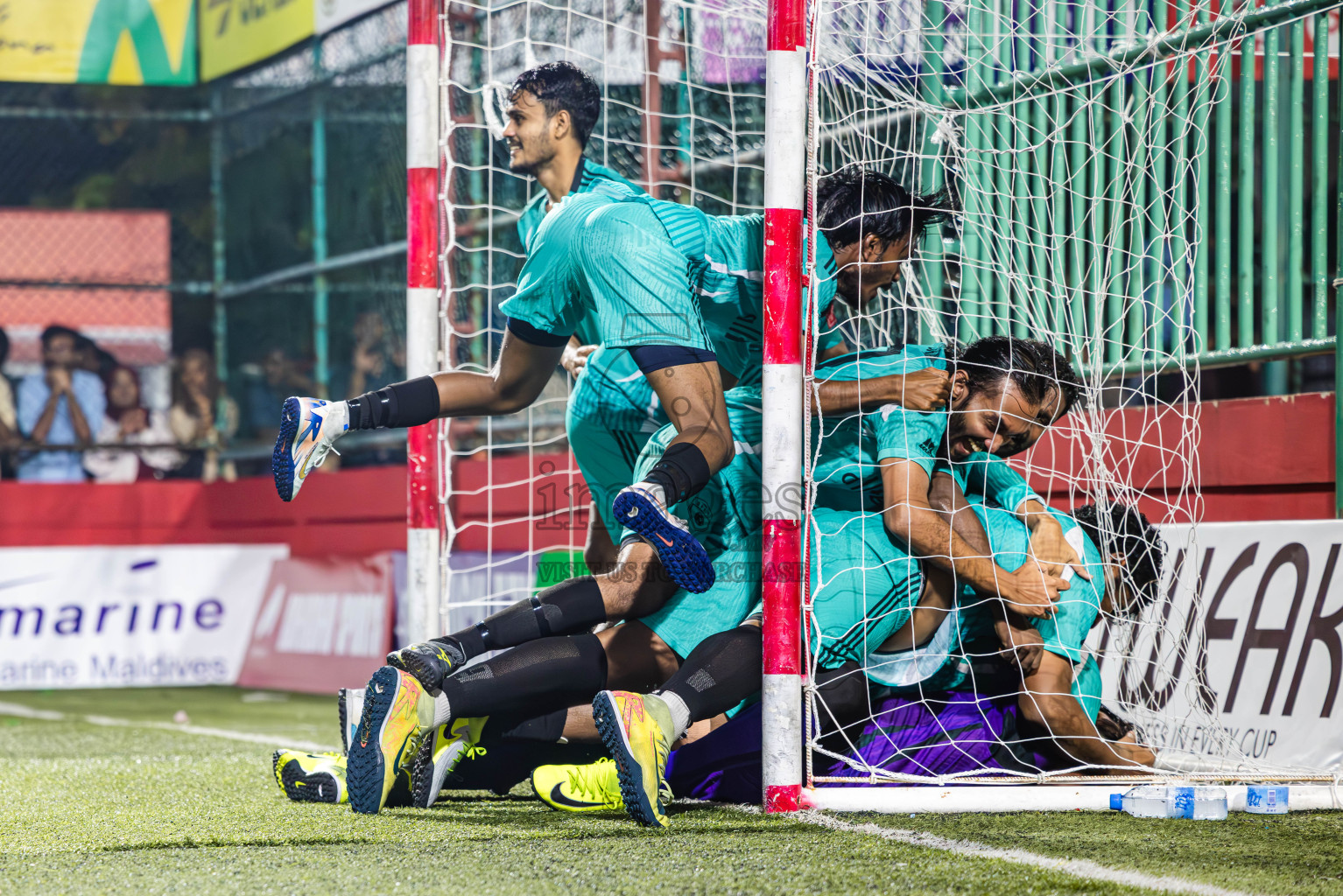 S Hithadhoo vs S Feydhoo in Seenu Atoll Final in Day 24 of Golden Futsal Challenge 2025 was held on Tuesday , 28th January 2025, in Hulhumale', Maldives. Photos: Abdulla Abeed / images.mv