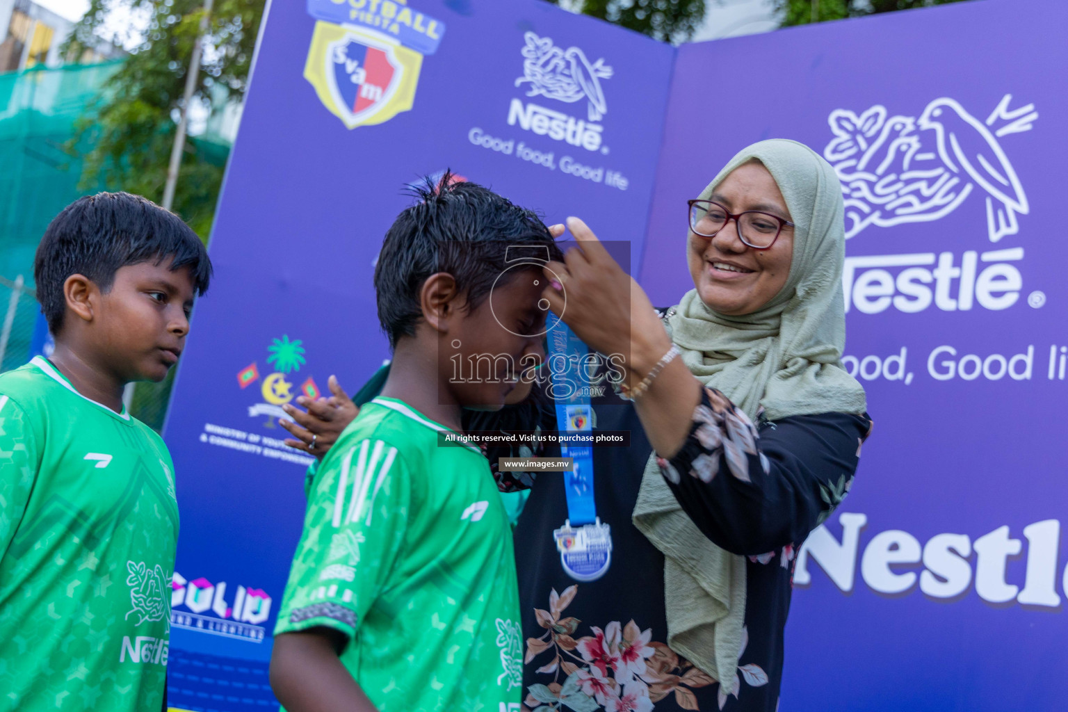 Day 4 of Nestle Kids Football Fiesta, held in Henveyru Football Stadium, Male', Maldives on Saturday, 14th October 2023
Photos: Ismail Thoriq / images.mv