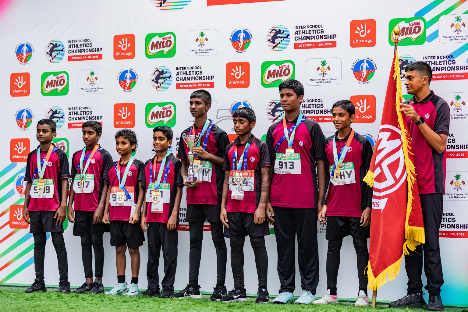Day 6 of Inter-school Athletics Championship 2025 held in Ekuveni Synthetic Track, Male', Maldives on Sunday, 12th October 2025. Photos by: Areef Adam / Images.mv