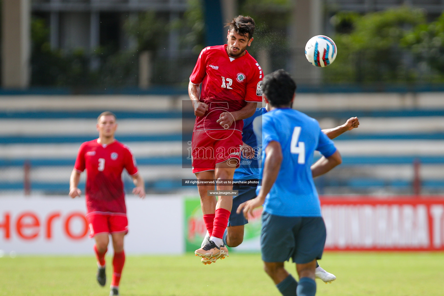 Lebanon vs Maldives in SAFF Championship 2023 held in Sree Kanteerava Stadium, Bengaluru, India, on Tuesday, 28th June 2023. Photos: Nausham Waheed, Hassan Simah / images.mv