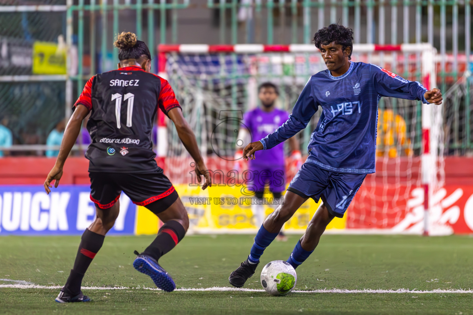 AA Bodufolhudhoo vs AA Mathiveri in Day 21 of Golden Futsal Challenge 2024 was held on Sunday , 4th February 2024 in Hulhumale', Maldives
Photos: Ismail Thoriq / images.mv