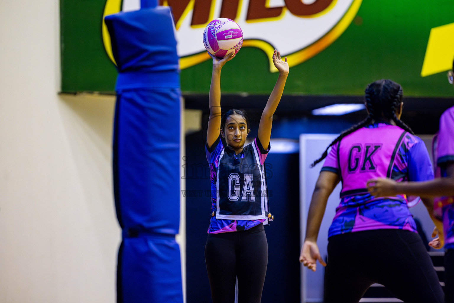 N Sports Academy B vs N Sports Academy A U17 Finals of 3rd Netball Junior Championship, held at Social Center on Saturday, 25th January 2025 . Photos: Nausham Waheed / images.mv