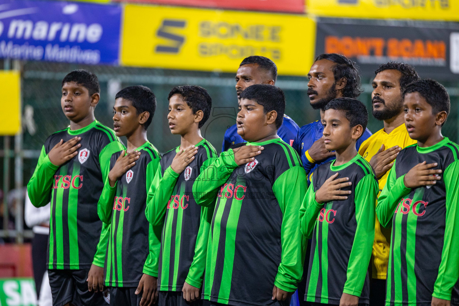 B Eydhafushi vs L Gan in the Final of Golden Futsal Challenge 2024 was held on Thursday, 7th March 2024, in Hulhumale', Maldives 
Photos: Ismail Thoriq / images.mv