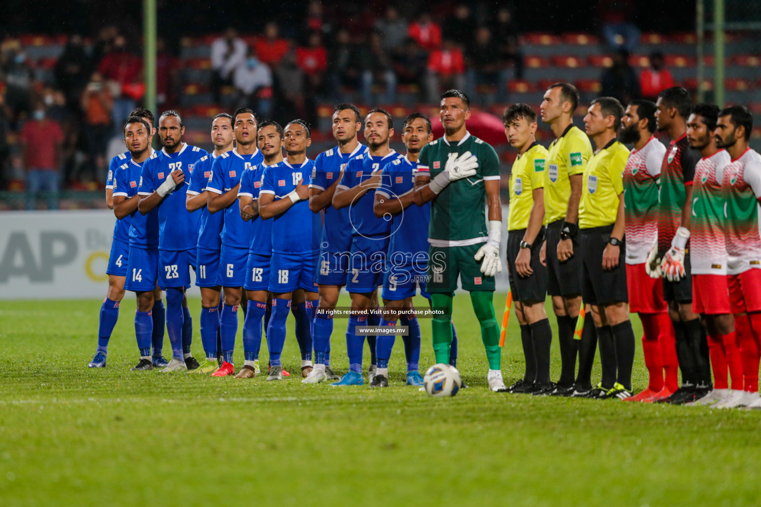 Maldives vs Nepal in SAFF Championship 2021 held on 1st October 2021 in Galolhu National Stadium, Male', Maldives