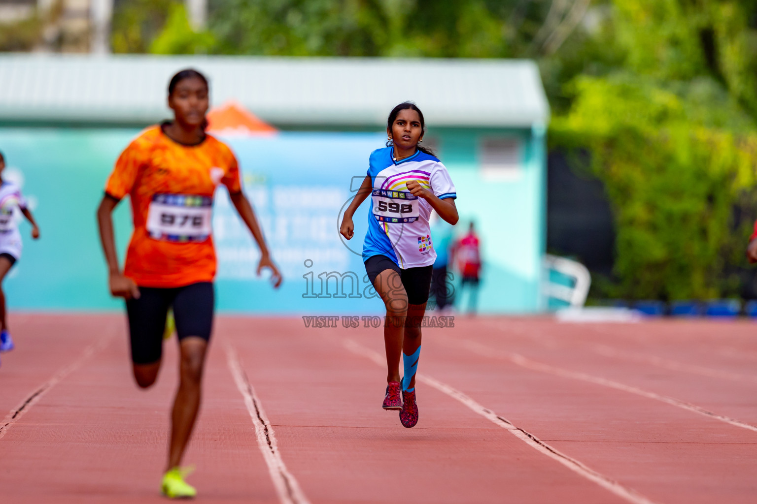 Day 6 of MWSC Interschool Athletics Championships 2024 held in Hulhumale Running Track, Hulhumale, Maldives on Thursday, 14th November 2024. Photos by: Nausham Waheed / Images.mv