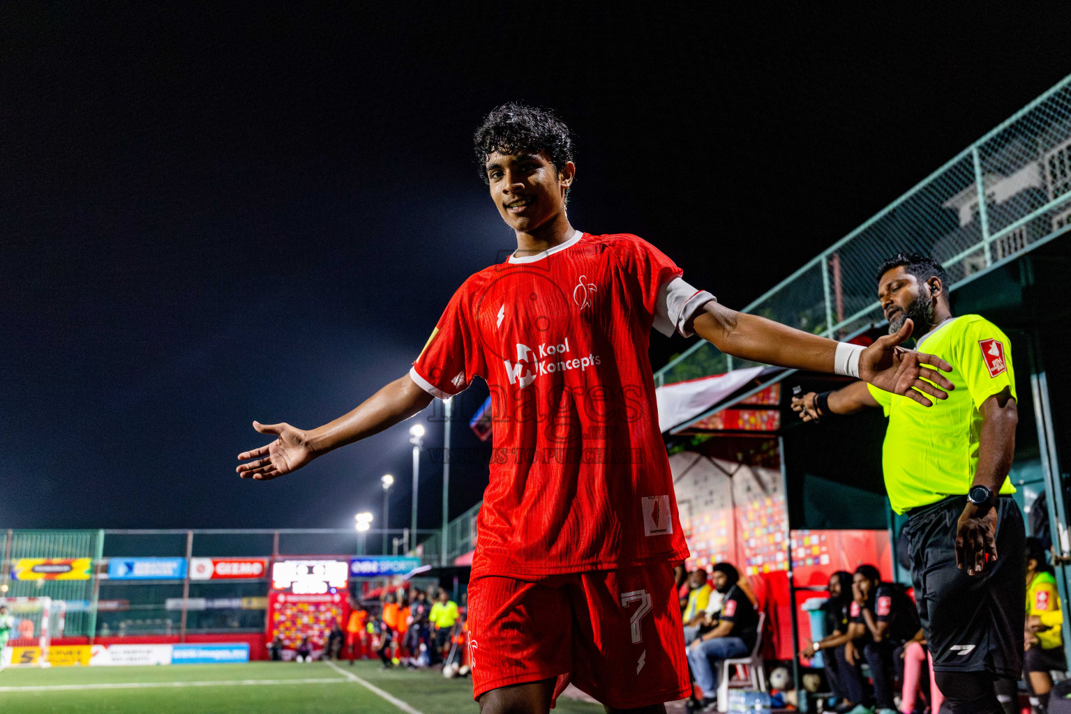 F Dhanraboodhoo vs F Magoodhoo in Faafu Atoll Finals in Day 25 of Golden Futsal Challenge 2025 was held on Wednesday , 28th January 2025, in Hulhumale', Maldives. Photos: Nausham Waheed / images.mv