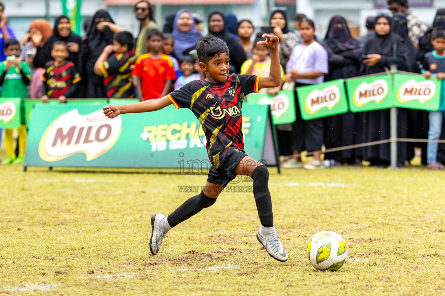 Day 1 of MILO SVAM Juniors 2025 (U-8) was held at Henveiru Stadium in Male', Maldives on Thursday, 26th June 2025. Photos: Mohamed Mahfooz Moosa / images.mv