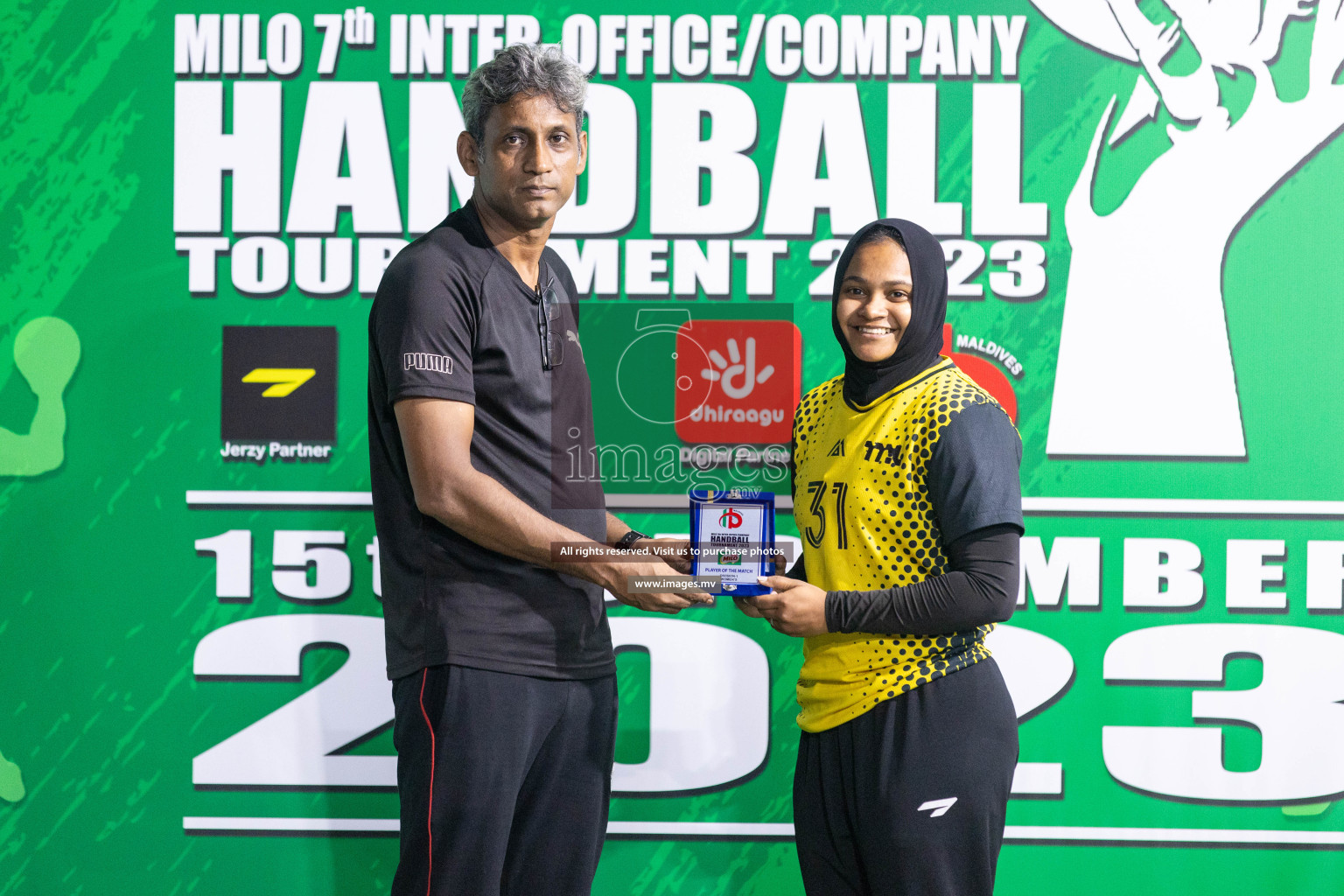 2nd Division Final of 7th Inter-Office/Company Handball Tournament 2023, held in Handball ground, Male', Maldives on Monday, 25th October 2023 Photos: Nausham Waheed/ Images.mv