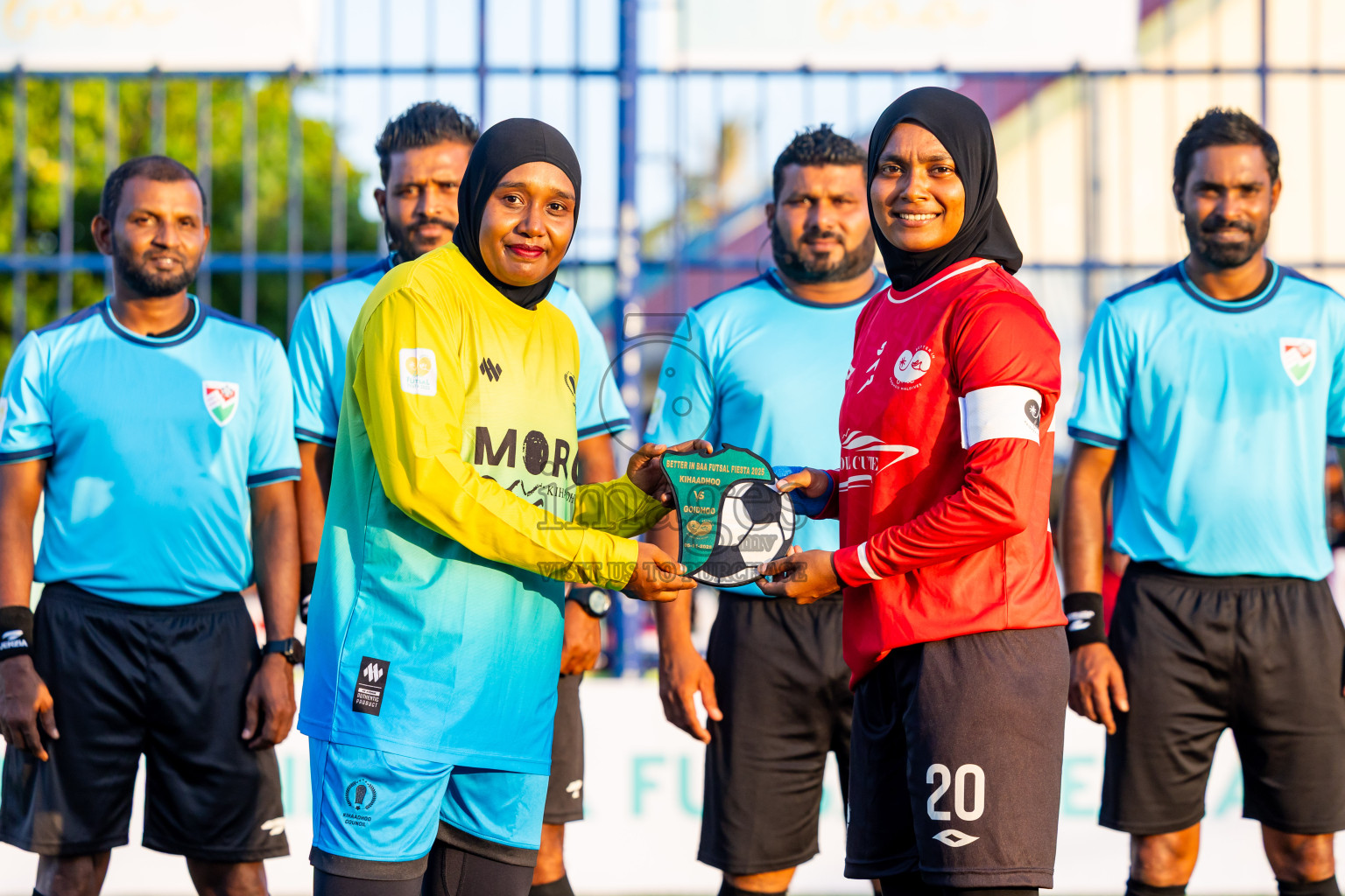 Kihaadhoo vs Goidhoo in Day 1 of Better in Baa Futsal Fiesta 2025 Woman's division held in B. Eydhafushi, Maldives on Wednesday, 5th November 2025. Photos: Nausham Waheed / images.mv