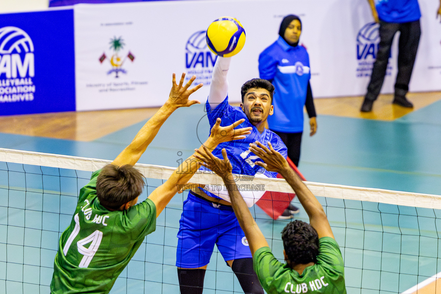 Police Club vs Club HDC in Semi Final of MILO VAM Cup 2024 Men's Division was held in Social Center Indoor Hall on Friday, 1st September 2024. Photos: Nausham Waheed / images.mv