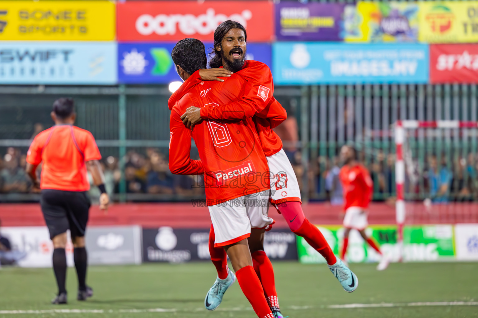 K Gaafaru vs B Eydhafushi in Semi Finals of Golden Futsal Challenge 2024 which was held on Friday, 1st March 2024, in Hulhumale', Maldives.
Photos: Ismail Thoriq / images.mv