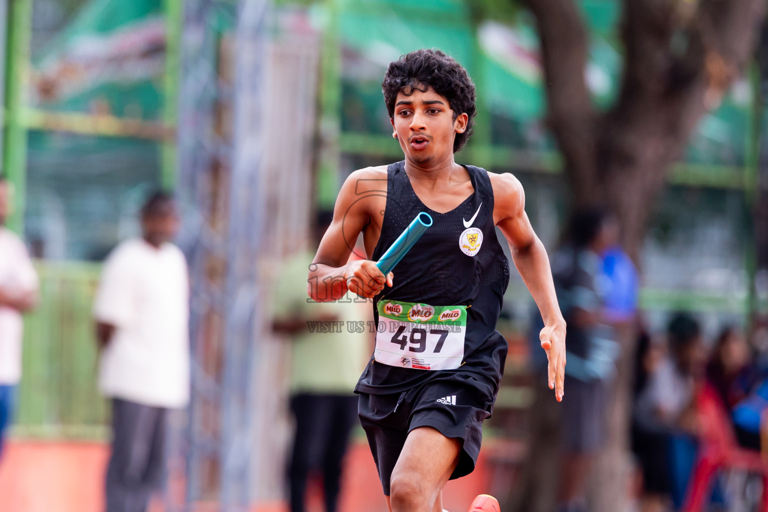 Day 6 of Inter-school Athletics Championship 2025 held in Ekuveni Synthetic Track, Male', Maldives on Sunday, 12th October 2025. Photos by: Nausham Waheed / Images.mv