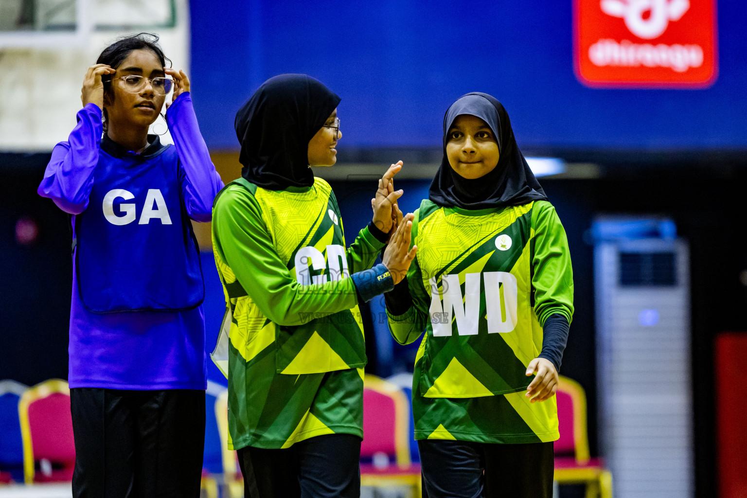 Day 3 of 25th Inter-School Netball Tournament was held in Social Center at Male', Maldives on Sunday, 11th August 2024. Photos: Nausham Waheed / images.mv