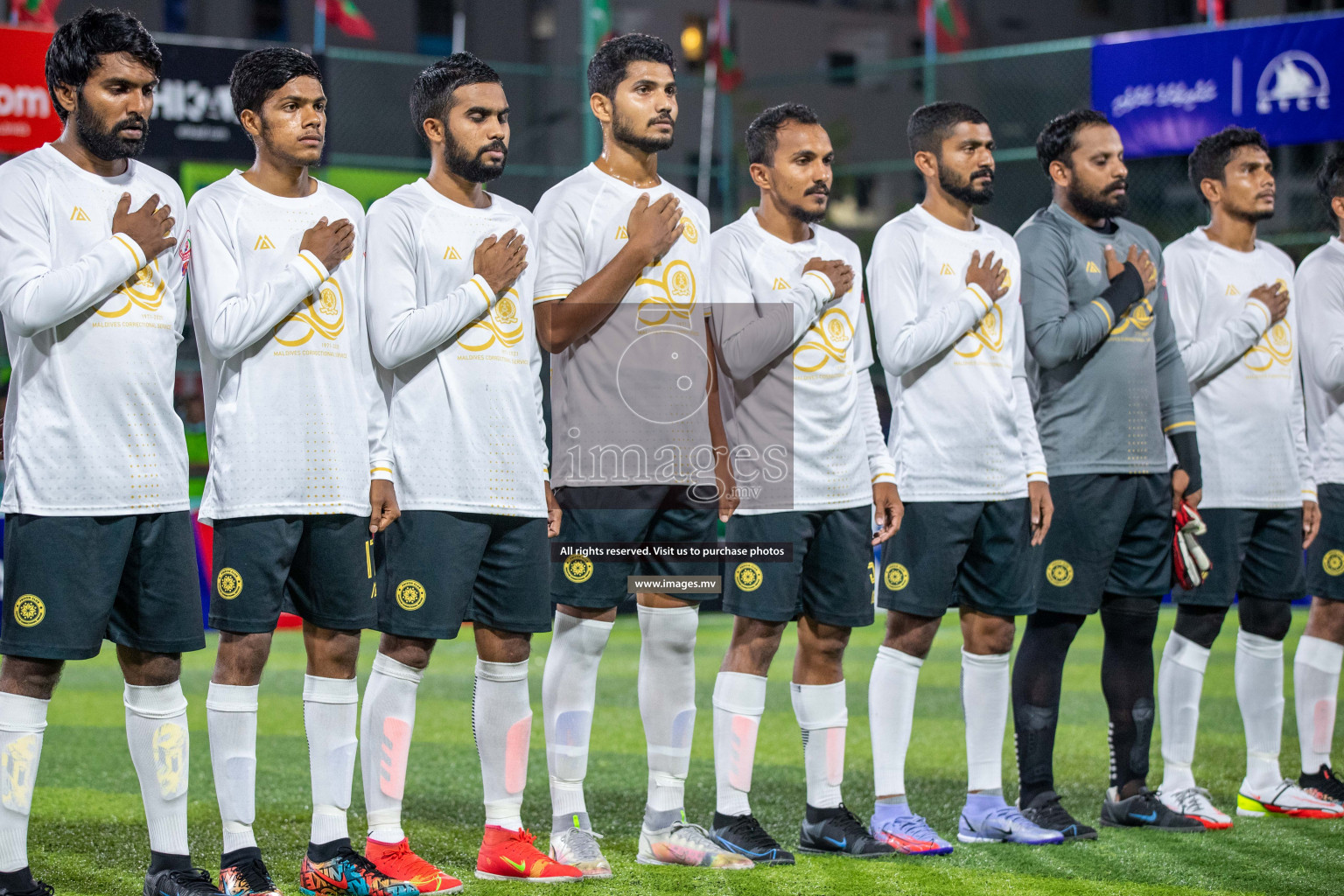 Team FSM Vs Prisons Club in the Semi Finals of Club Maldives 2021 held in Hulhumale, Maldives on 15 December 2021. Photos: Ismail Thoriq / images.mv