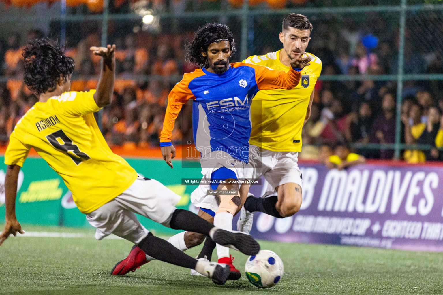 RRC vs Team FSM in Semi Final of Club Maldives Cup 2023 held in Hulhumale, Maldives, on Wednesday, 16th August 2023 Photos: Nausham Waheed / images.mv