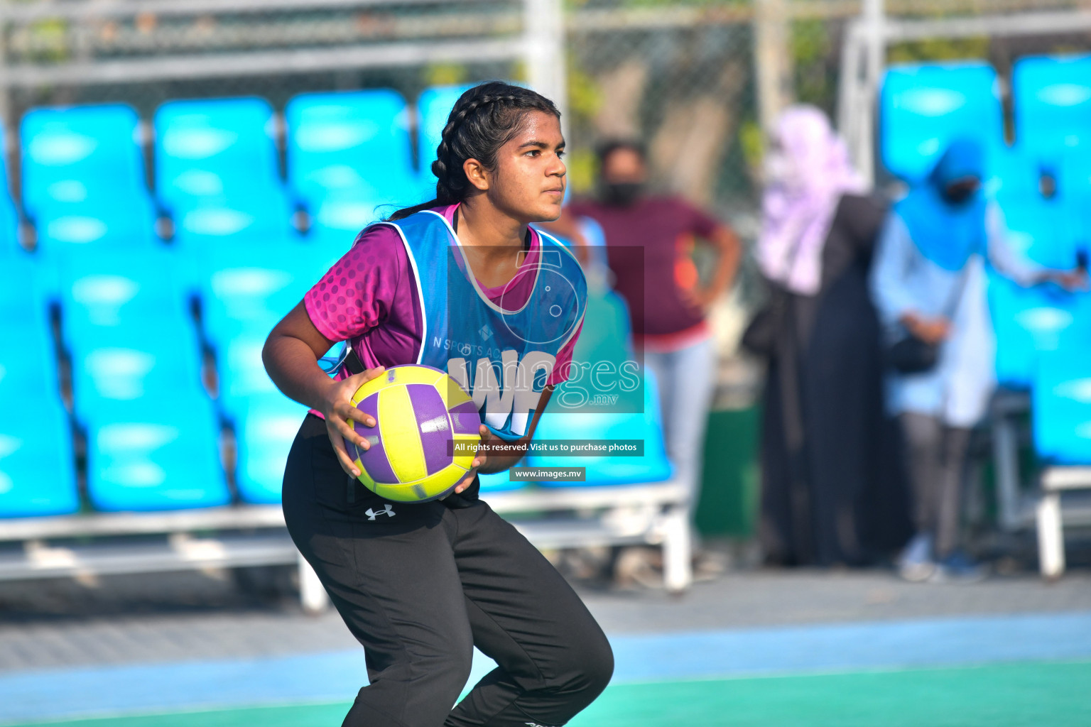 Day 1 of Junior Netball Championship 2022 on 5 March 2022 held in Male', Maldives. Photos by Nausham Waheed.