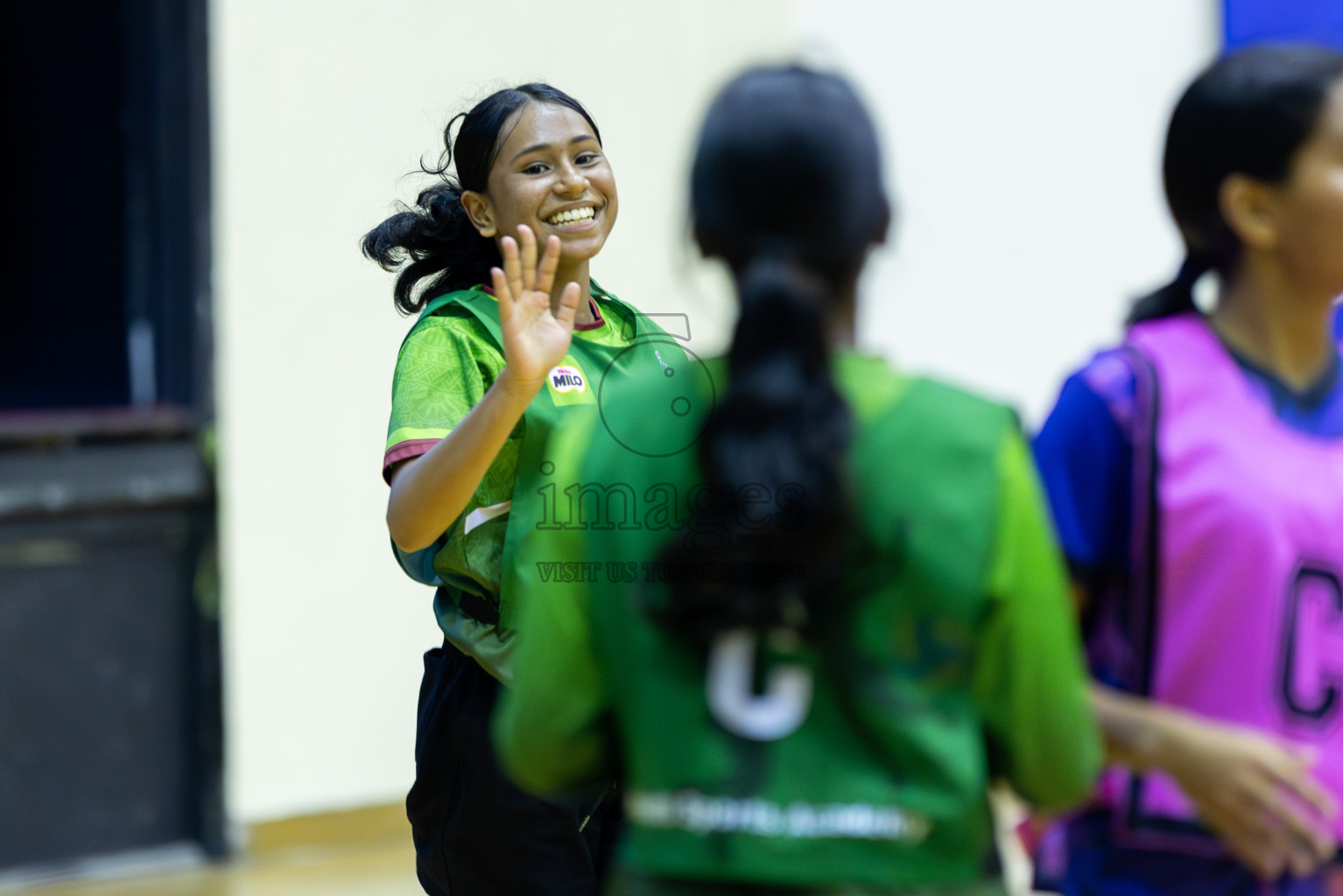 N Sports Academy B vs FIONTI Sports Club in Day 1 of 3rd Junior Championship - Netball association of Maldives, held at Social Center on 19th January 2025 . Photos by Shuu Abdul Sattar