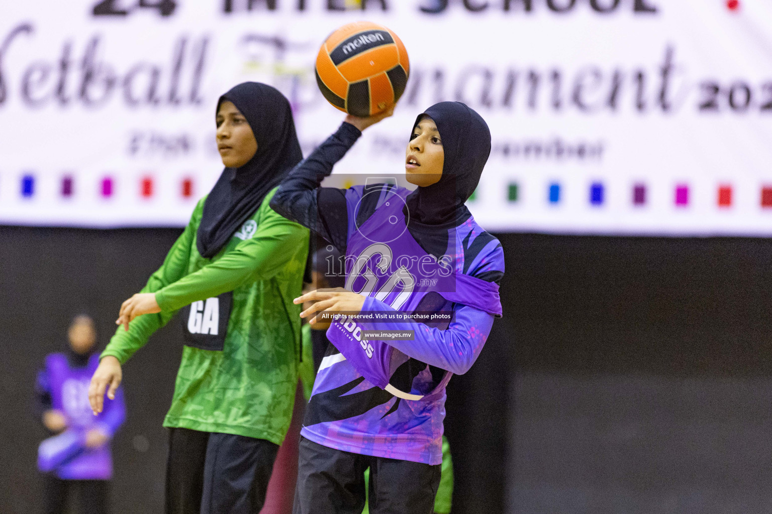 Day6 of 24th Interschool Netball Tournament 2023 was held in Social Center, Male', Maldives on 1st November 2023. Photos: Nausham Waheed / images.mv