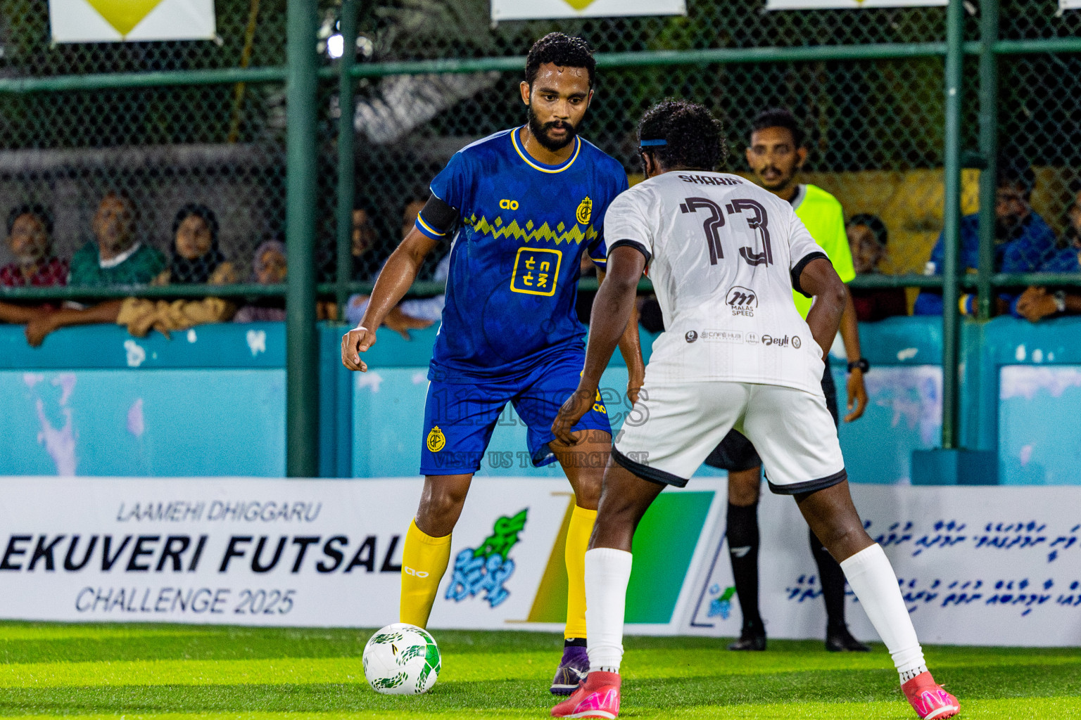 Fools Sc vs Ifhaams in Day 3 of Laamehi Dhiggaru Ekuveri Futsal Challenge 2025 was held on Saturday, 26th July 2025, at Dhiggaru Futsal Ground, Dhiggaru, Maldives Photos: Nausham Waheed  / images.mv
