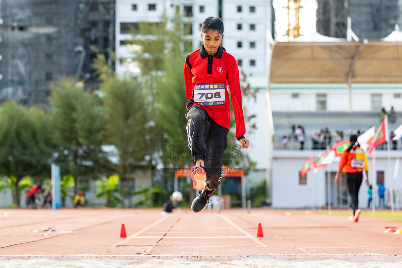 Day 2 of MWSC Interschool Athletics Championships 2024 held in Hulhumale Running Track, Hulhumale, Maldives on Sunday, 10th November 2024. 
Photos by: Hassan Simah / Images.mv