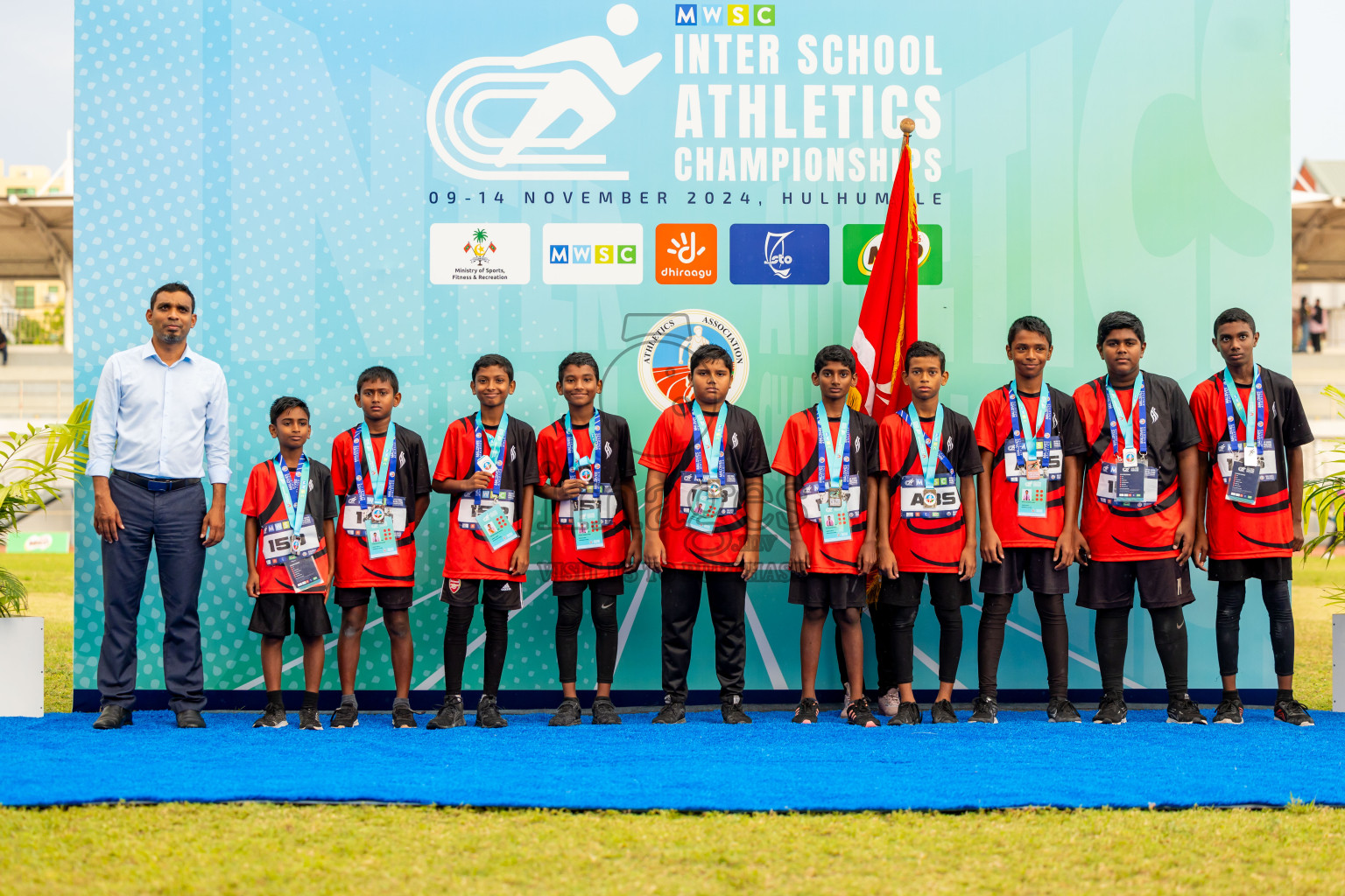 Day 6 of MWSC Interschool Athletics Championships 2024 held in Hulhumale Running Track, Hulhumale, Maldives on Thursday, 14th November 2024. Photos by: Nausham Waheed / Images.mv