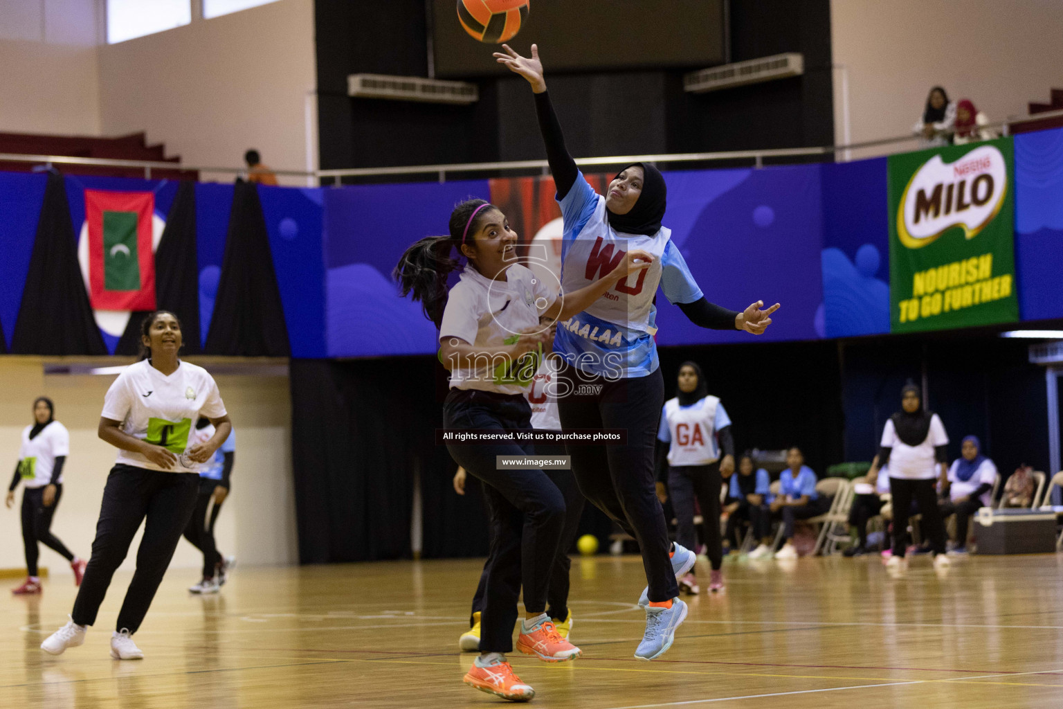 Club Green Streets vs Mahibadhoo in the Milo National Netball Tournament 2022 on 20 July 2022, held in Social Center, Male', Maldives. Photographer: Shuu / Images.mv