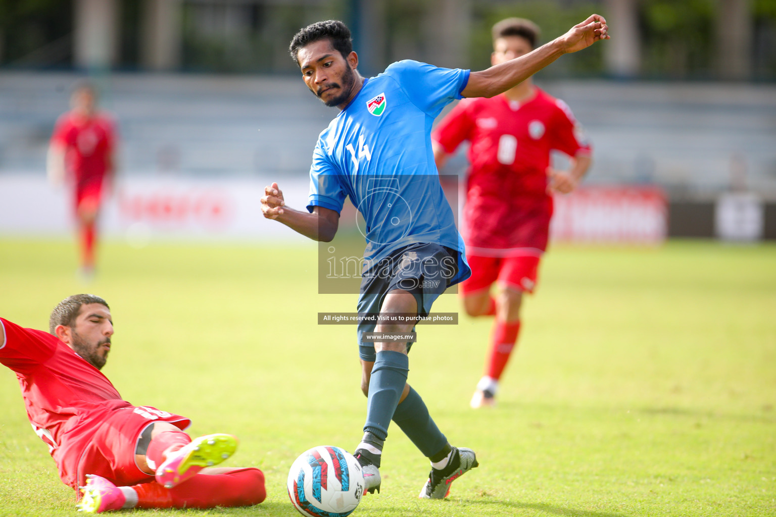 Lebanon vs Maldives in SAFF Championship 2023 held in Sree Kanteerava Stadium, Bengaluru, India, on Tuesday, 28th June 2023. Photos: Nausham Waheed, Hassan Simah / images.mv