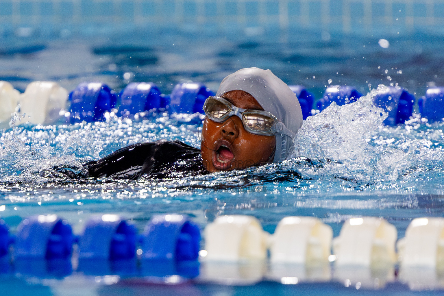 Day 1 of BML 5th National Swimming Kids Festival 2024 held in Hulhumale', Maldives on Monday, 18th November 2024. Photos: Nausham Waheed / images.mv