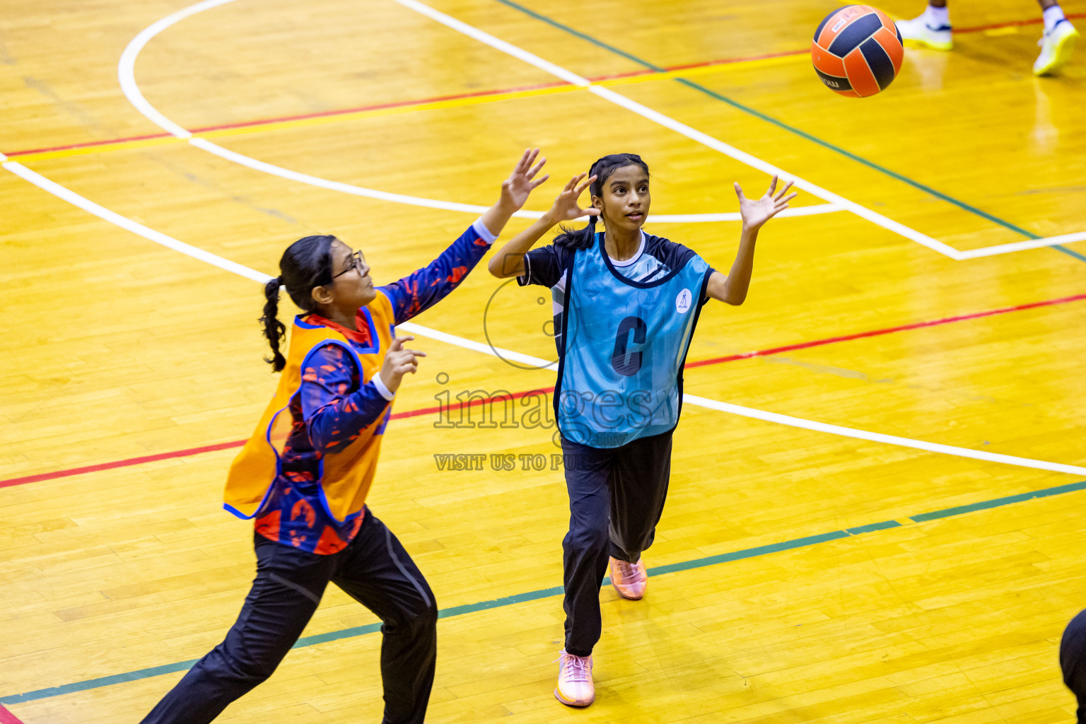 Day 9 of 25th Inter-School Netball Tournament was held in Social Center at Male', Maldives on Monday, 19th August 2024. Photos: Nausham Waheed / images.mv