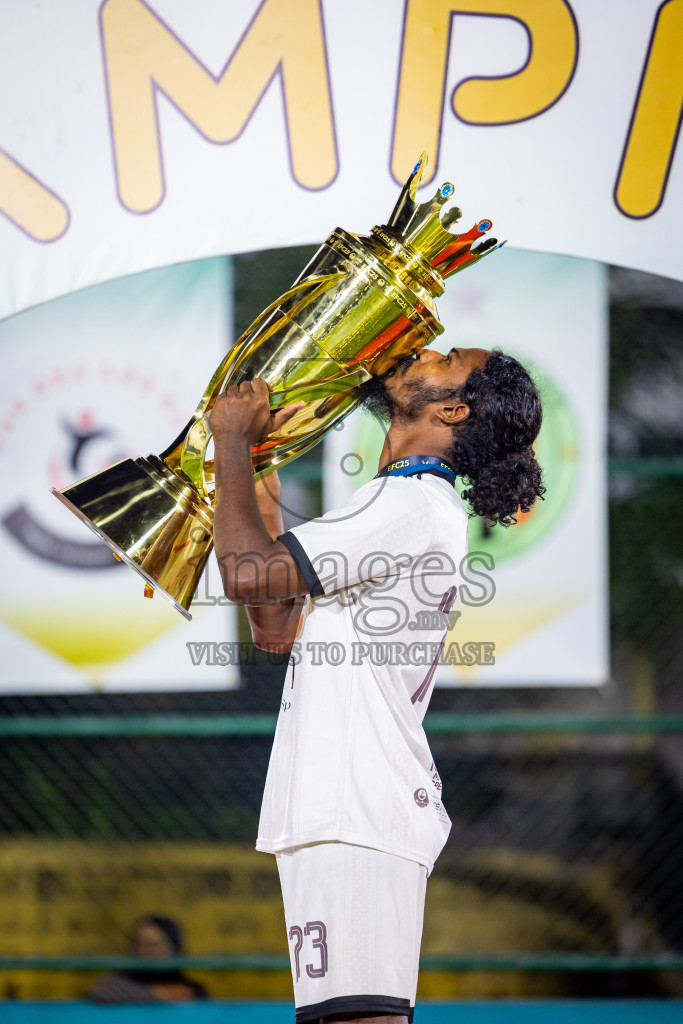 Ifhaams vs Dee Cee Jay SC in Final of Laamehi Dhiggaru Ekuveri Futsal Challenge 2025 was held on Tuesday, 29th July 2025, at Dhiggaru Futsal Ground, Dhiggaru, Maldives Photos: Nausham Waheed  / images.mv