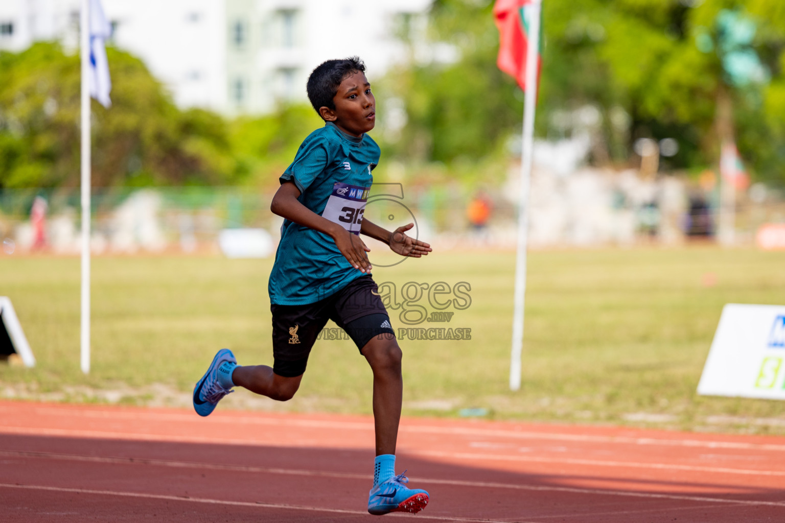 Day 2 of MWSC Interschool Athletics Championships 2024 held in Hulhumale Running Track, Hulhumale, Maldives on Sunday, 10th November 2024. 
Photos by: Hassan Simah / Images.mv