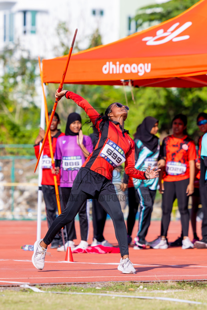 Day 3 of MWSC Interschool Athletics Championships 2024 held in Hulhumale Running Track, Hulhumale, Maldives on Monday, 11th November 2024. Photos by: Nausham Waheed / Images.mv