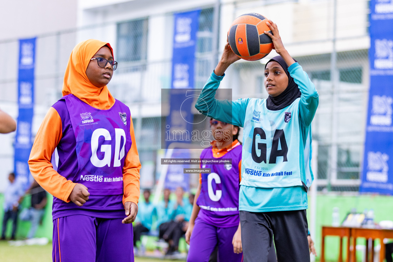 Day 1 of Nestle' Kids Netball Fiesta 2023 held in Henveyru Stadium, Male', Maldives on Thursday, 30th November 2023. Photos by Nausham Waheed / Images.mv