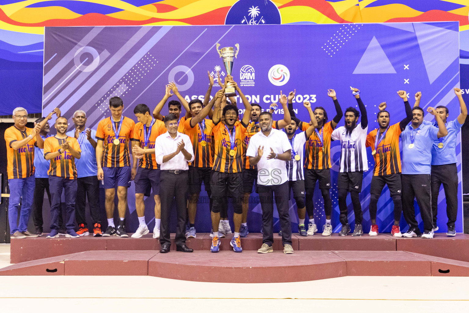 Final of Men's Division of Volleyball Association Cup 2023 held in Male', Maldives on Tuesday, 26th December 2023 at Social Center Indoor Hall Photos By: Nausham Waheed /images.mv