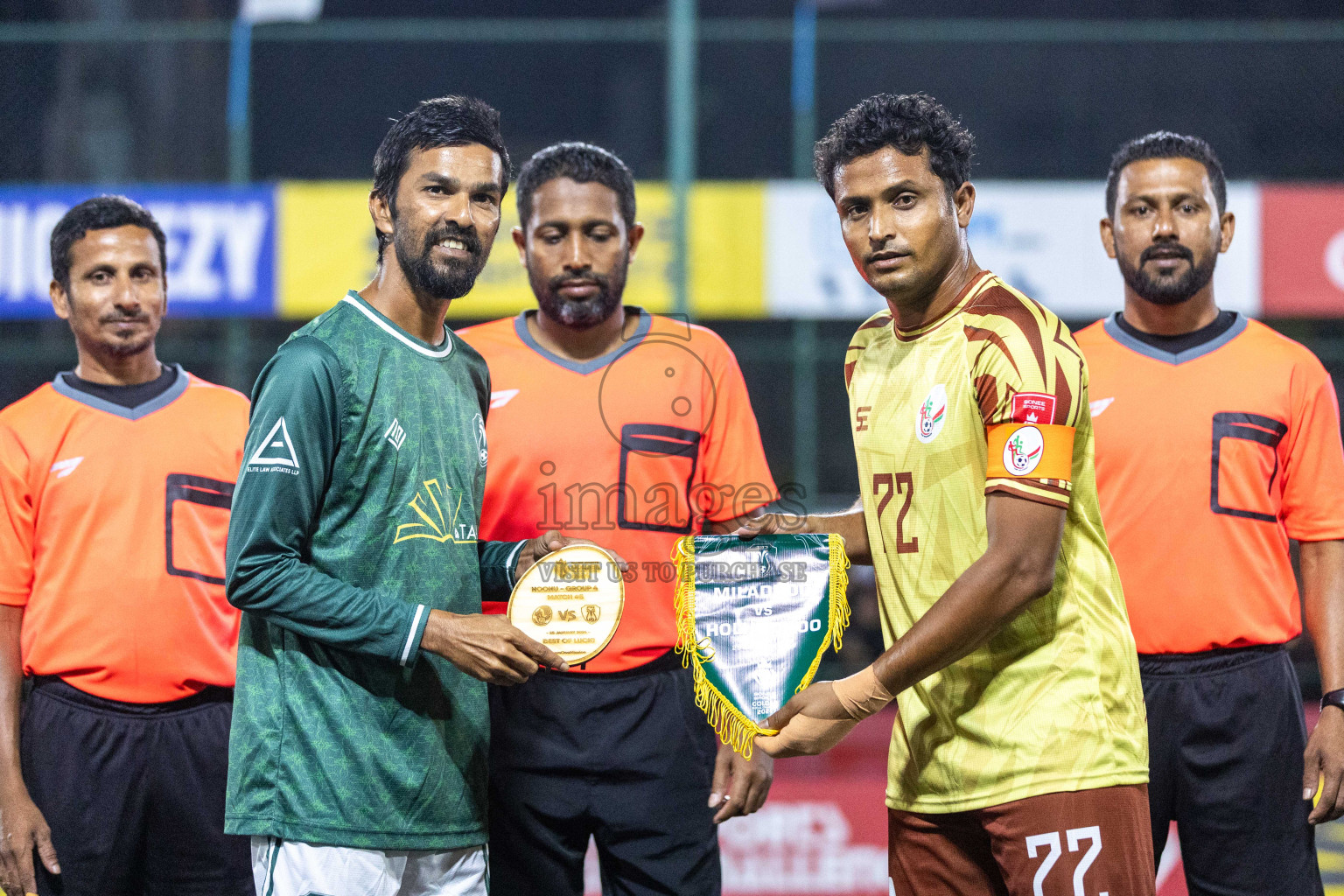 N.Holhudhoo VS N.Miladhoo in Day 11 of Golden Futsal Challenge 2024 was held on Thursday, 25th January 2024, in Hulhumale', Maldives Photos: Nausham Waheed / images.mv