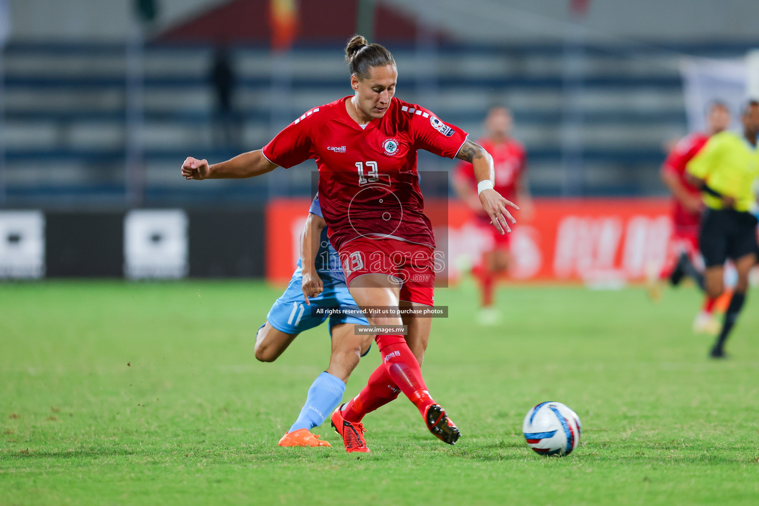 Lebanon vs India in the Semi-final of SAFF Championship 2023 held in Sree Kanteerava Stadium, Bengaluru, India, on Saturday, 1st July 2023. Photos: Nausham Waheed, Hassan Simah / images.mv