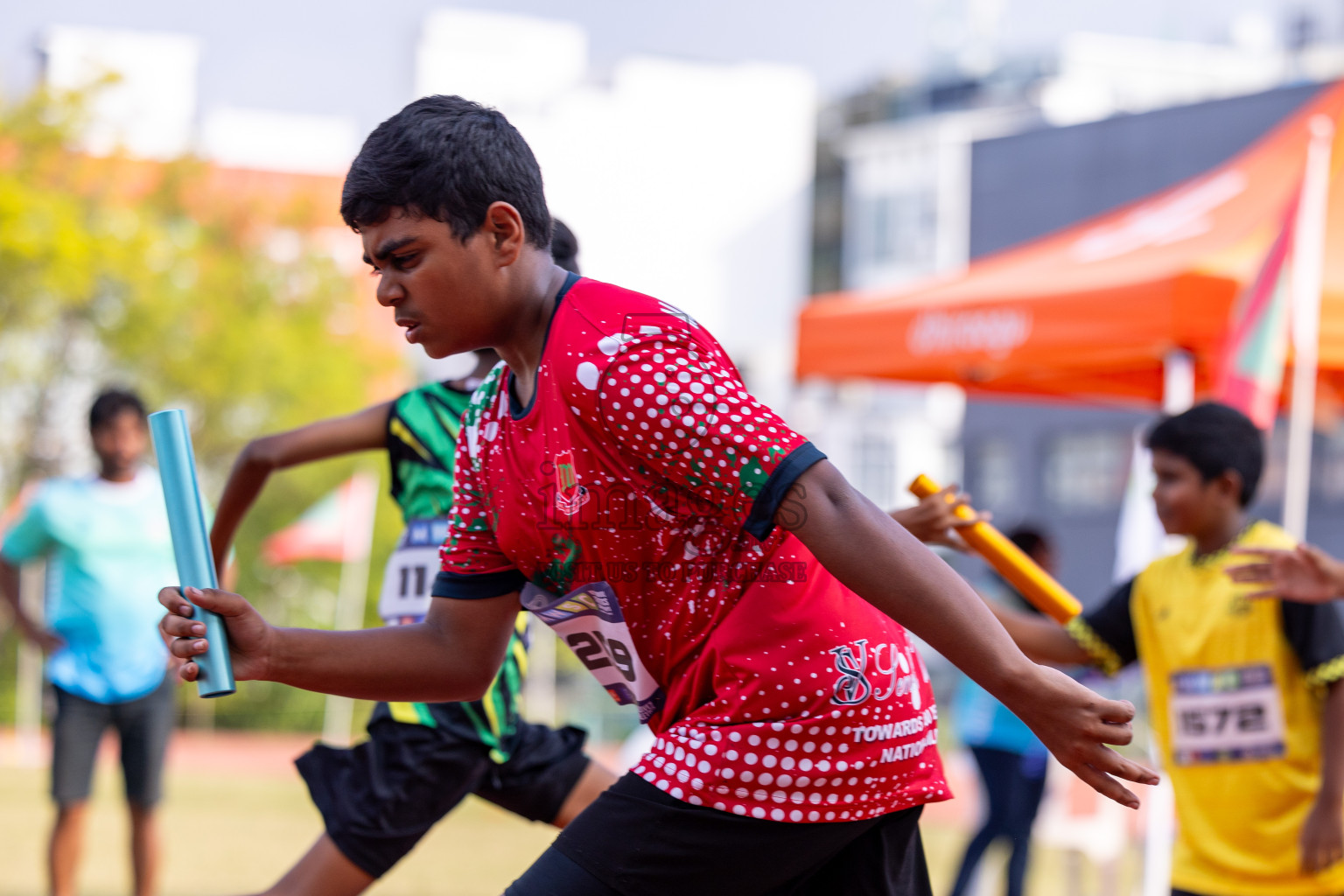 Day 5 of MWSC Interschool Athletics Championships 2024 held in Hulhumale Running Track, Hulhumale, Maldives on Wednesday, 13th November 2024. Photos by: Ismail Thoriq / Images.mv