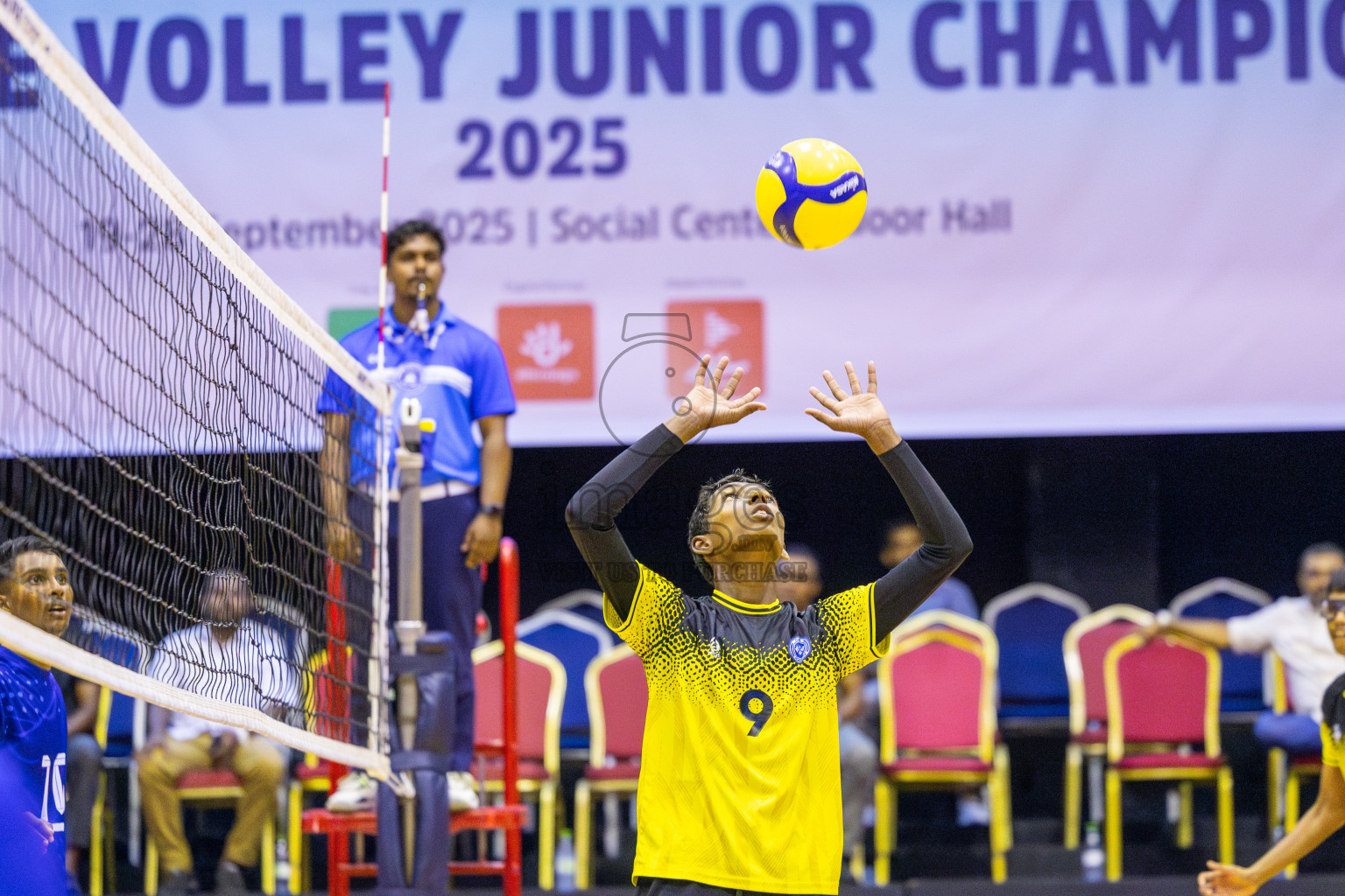ADh Maamigili vs Male' City in the Finals of MILO Raajje Volley Junior Championship 2025 (U16 Boys) was held in Social Center Indoor Hall, Maldives on Saturday, 27th September 2025. Photos: Ismail Thoriq / images.mv