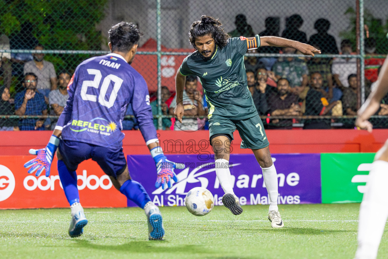 N Miladhoo vs Sh Milandhoo in zone round on Day 29 of Golden Futsal Challenge 2025 was held on Sunday , 2nd February 2025, in Hulhumale', Maldives. Photos: Shuu Abdul Sattar / images.mv