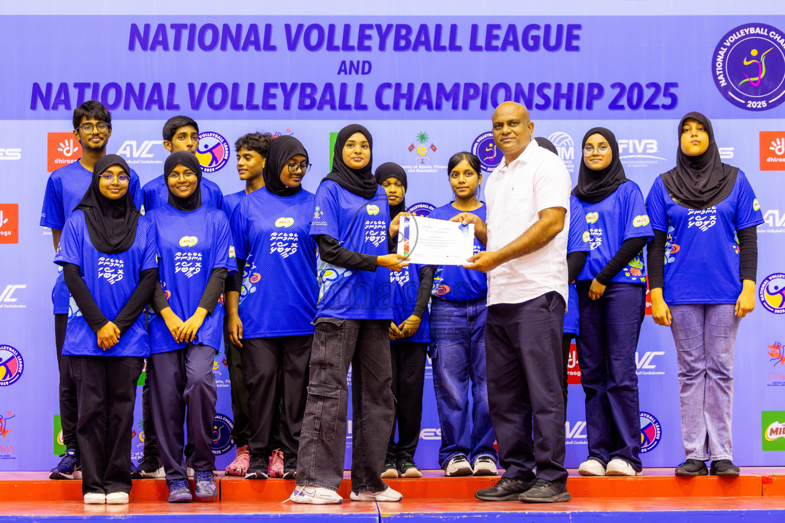 Police Club vs Club Wamco in the Final of Women's Division of National Volleyball Championship 2025 held in Male', Maldives on Sunday, 4th May 2025 at Social Center Indoor Hall Photos By: Nausham Waheed / images.mv