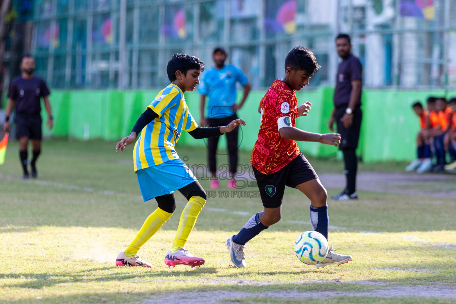 Club Valencia vs Super United Sports (U12) in Day 9 of Dhivehi Youth League 2024 held at Henveiru Stadium on Saturday, 14th December 2024. Photos: Mohamed Mahfooz Moosa / Images.mv