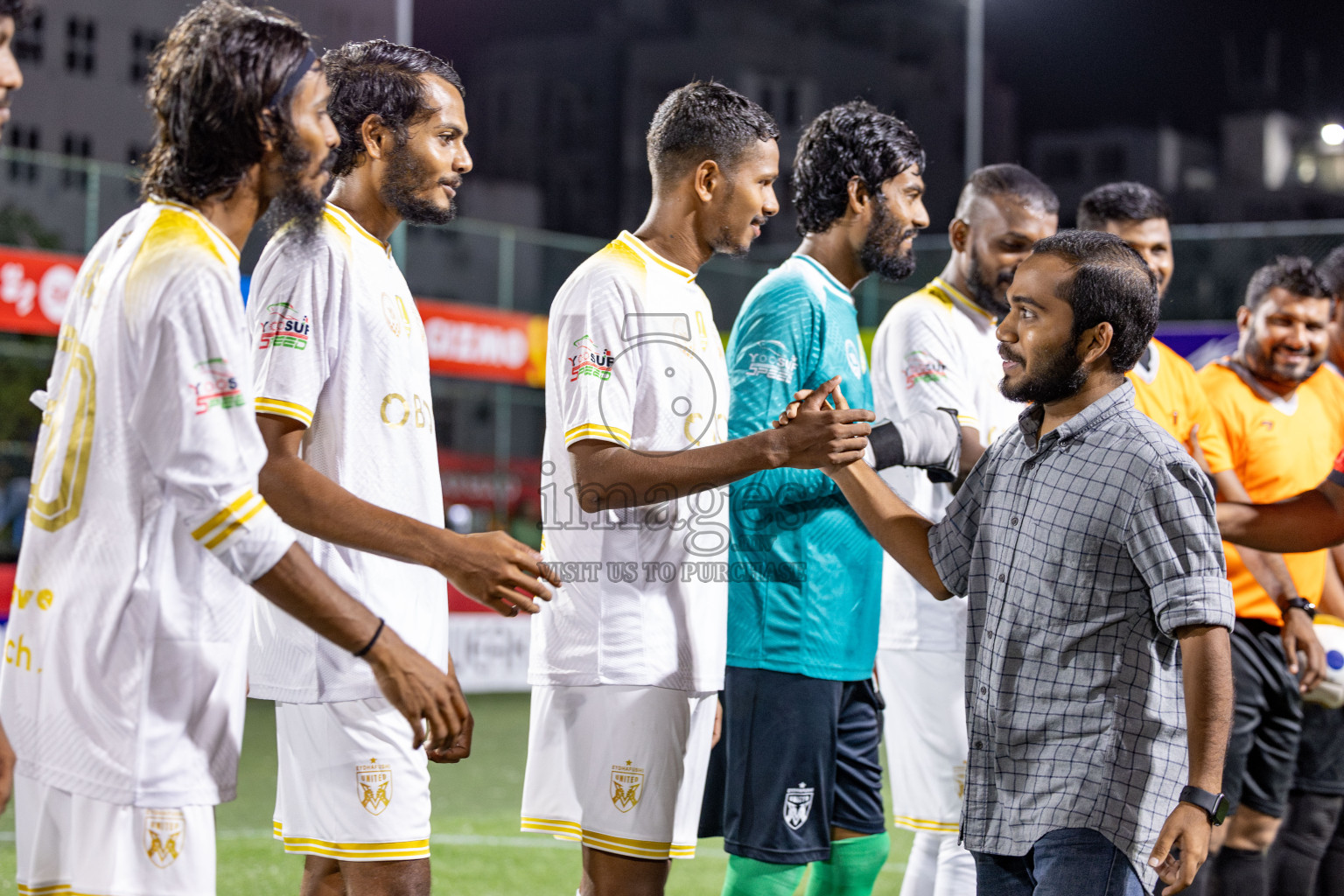 B Fehendhoo VS B Eydhafushi in Day 21 of Golden Futsal Challenge 2025 was held on Saturday, 25 January 2025, in Hulhumale', Maldives. 
Photos: Hassan Simah / images.mv