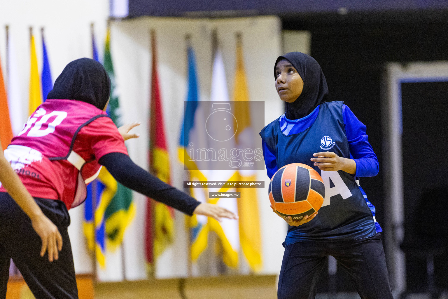 Day 10 of 24th Interschool Netball Tournament 2023 was held in Social Center, Male', Maldives on 5th November 2023. Photos: Nausham Waheed / images.mv