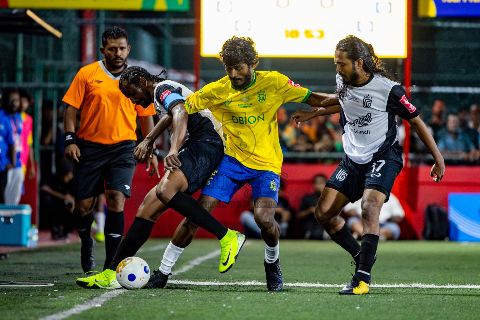 Opening of Golden Futsal Challenge 2025 with Charity Shield Match between L.Gan vs B.Eydhafushi was held on Saturday, 4th January 2025, in Hulhumale', Maldives Photos: Nausham Waheed , Ismail Thoriq / images.mv