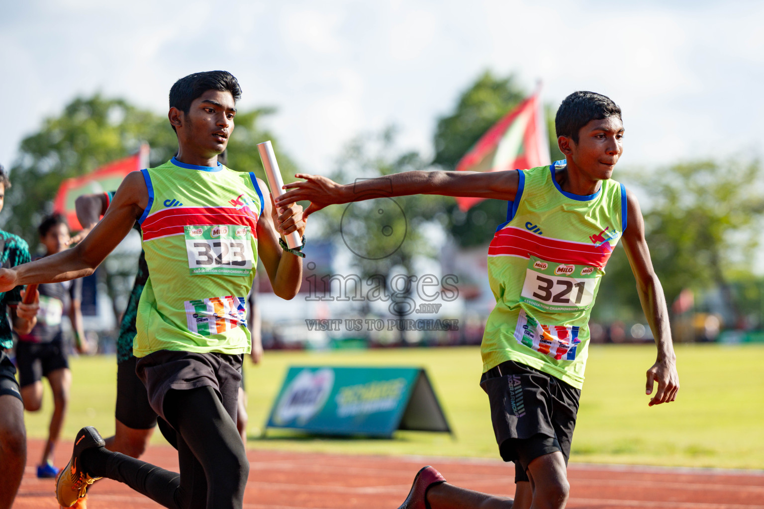 Day 2 of 12th Milo Association Championships was held in Ekuveni Track at Male', Maldives on Friday, 25th April 2025. Photos: Hassan Simah / images.mv