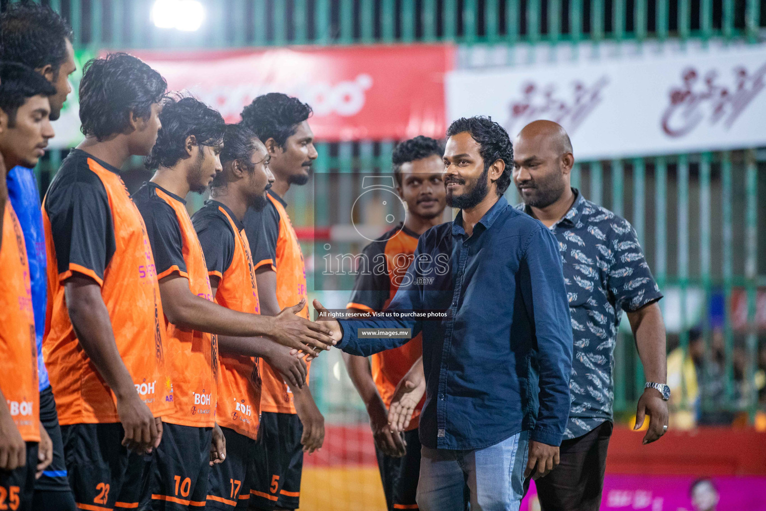 ADh. Hangnaameedhoo vs ADh. Dhagethi in Day 7 of Golden Futsal Challenge 2023 on 11 February 2023 in Hulhumale, Male, Maldives