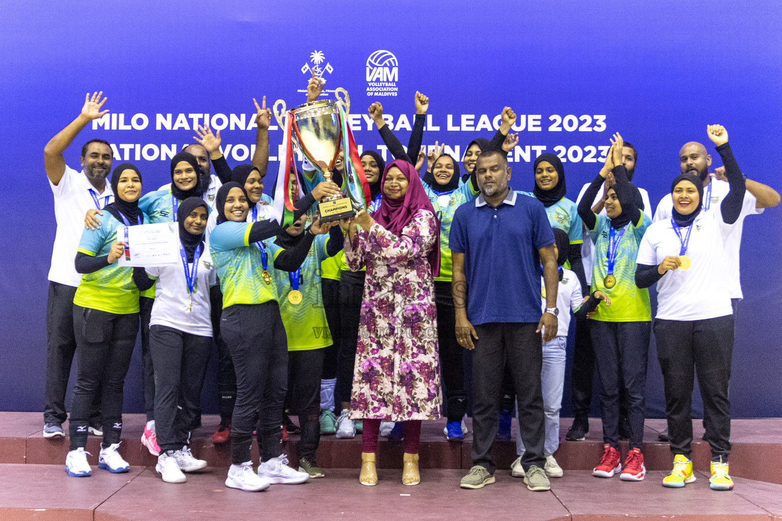 Final of Women's Division of Volleyball Association Cup 2023 held in Male', Maldives on Tuesday, 9th January 2024 at Social Center Indoor Hall Photos By: Nausham Waheed /images.mv