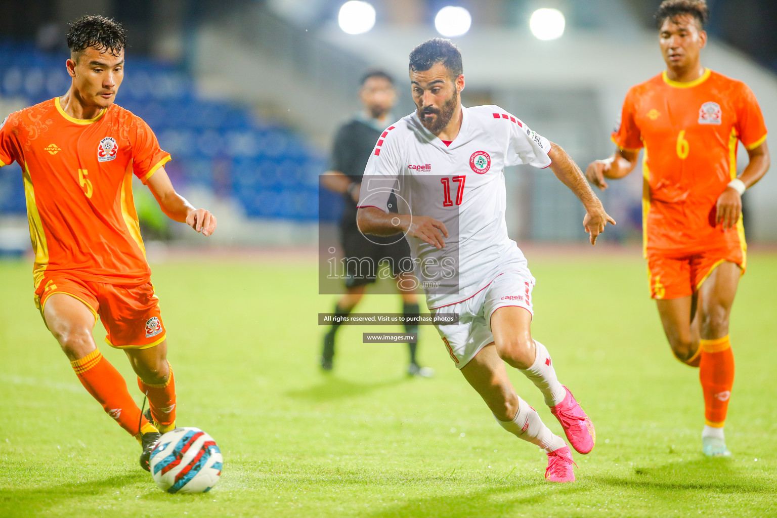 Bhutan vs Lebanon in SAFF Championship 2023 held in Sree Kanteerava Stadium, Bengaluru, India, on Sunday, 25th June 2023. Photos: Nausham Waheed, Hassan Simah / images.mv