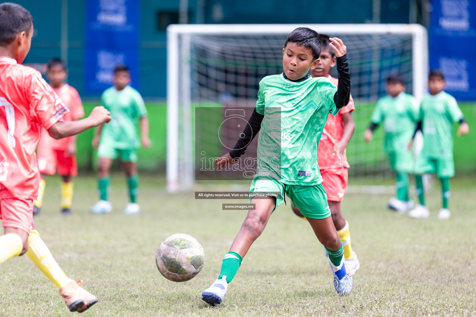 Day 2 of Nestle kids football fiesta, held in Henveyru Football Stadium, Male', Maldives on Thursday, 12th October 2023 Photos: Nausham Waheed/ Shuu Abdul Sattar Images.mv